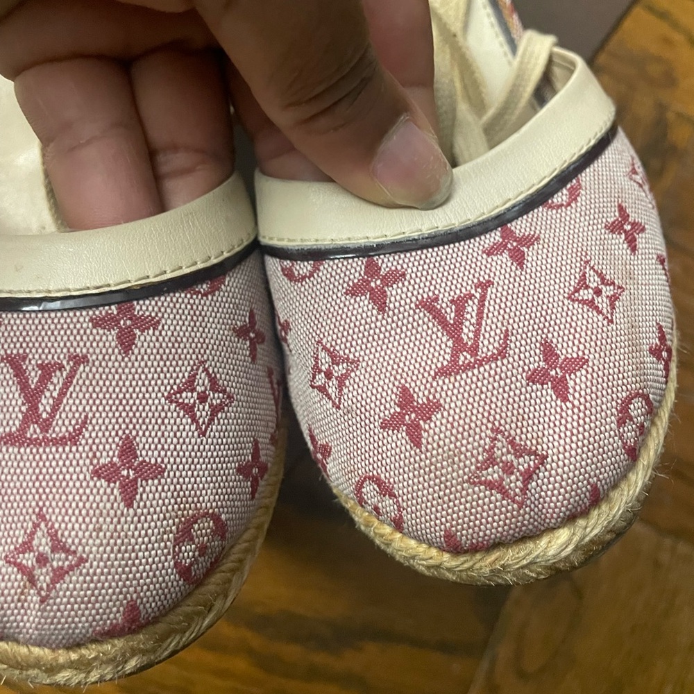 LV lim monogram wedges